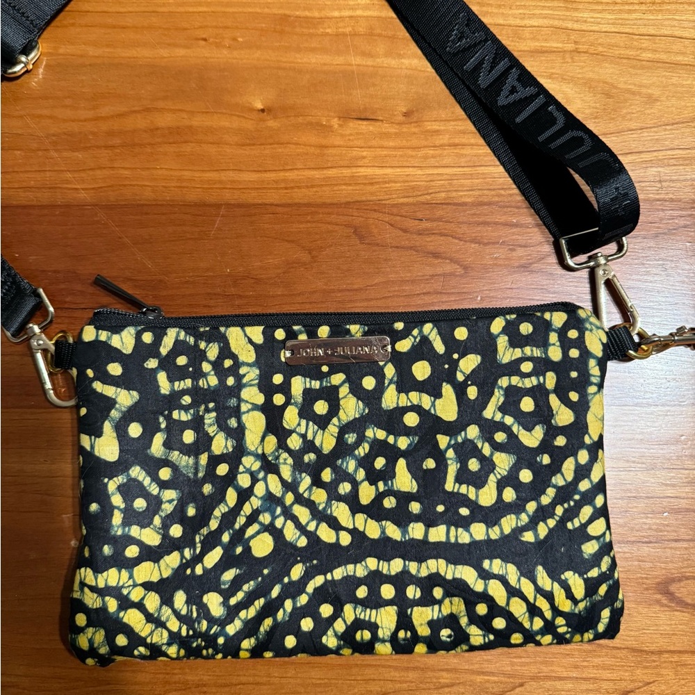 John + Juliana Tan Patterned Clutch